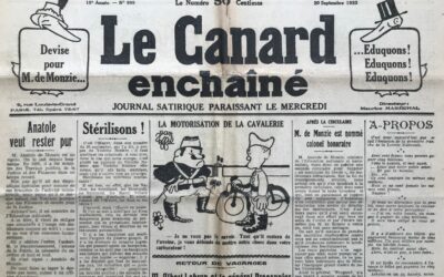 N° 899 du Canard Enchaîné –  20 Septembre 1933