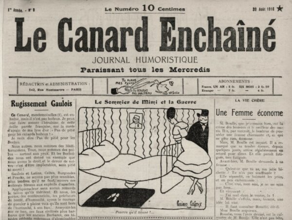 N° 9 du Canard Enchaîné -  30 Août 1916