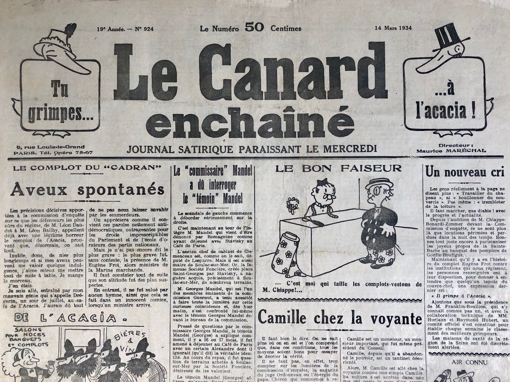 Couac ! | Acheter un Canard | Vente d'Anciens Journaux du Canard Enchaîné. Des Journaux Satiriques de Collection, Historiques & Authentiques de 1916 à 2004 ! | 924 1