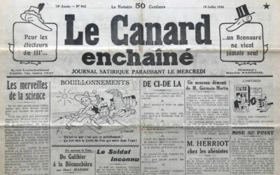 N° 942 du Canard Enchaîné –  18 Juillet 1934