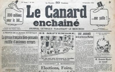 N° 951 du Canard Enchaîné –  19 Septembre 1934