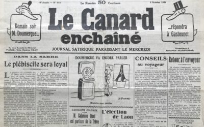 N° 953 du Canard Enchaîné –  3 Octobre 1934