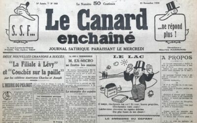 N° 960 du Canard Enchaîné –  21 Novembre 1934