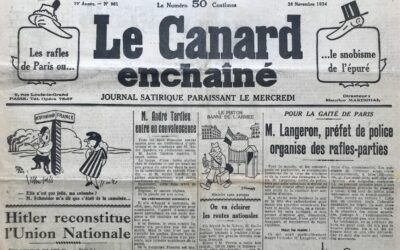N° 961 du Canard Enchaîné –  28 Novembre 1934