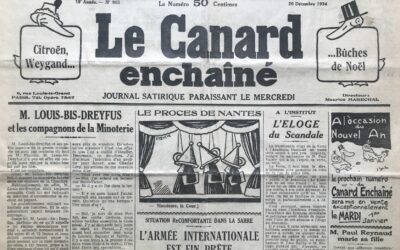 N° 965 du Canard Enchaîné –  26 Décembre 1934