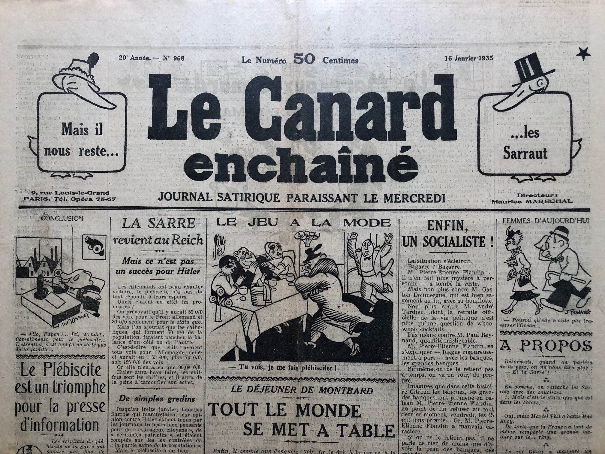 Couac ! | Acheter un Canard | Vente d'Anciens Journaux du Canard Enchaîné. Des Journaux Satiriques de Collection, Historiques & Authentiques de 1916 à 2004 ! | 968 2