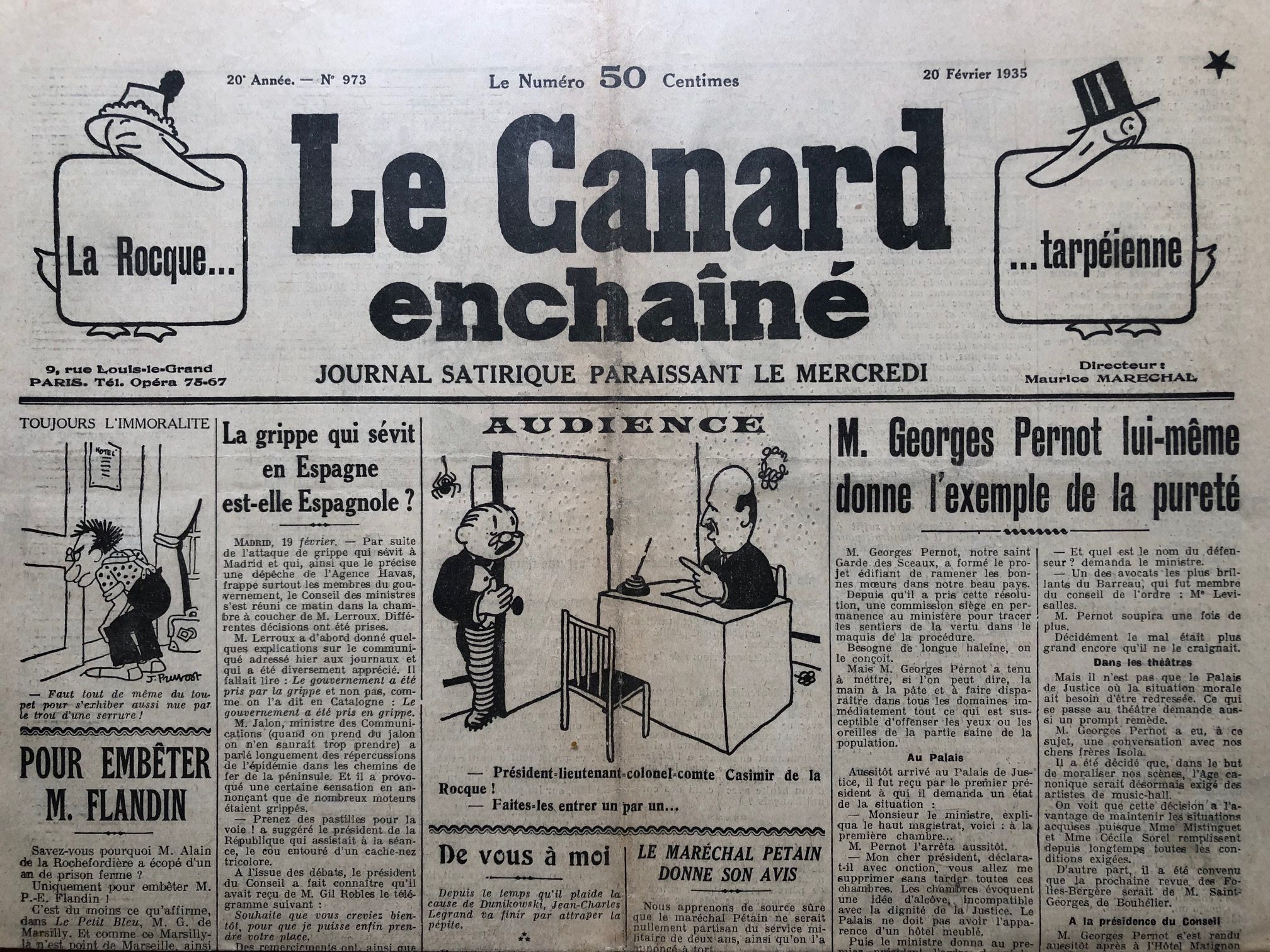 Couac ! | Acheter un Canard | Vente d'Anciens Journaux du Canard Enchaîné. Des Journaux Satiriques de Collection, Historiques & Authentiques de 1916 à 2004 ! | 973 1