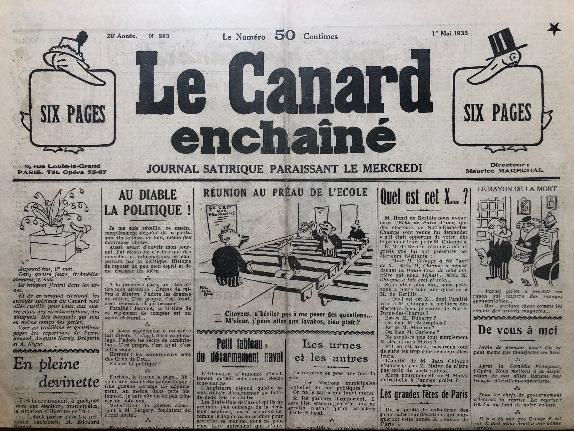 Couac ! | Acheter un Canard | Vente d'Anciens Journaux du Canard Enchaîné. Des Journaux Satiriques de Collection, Historiques & Authentiques de 1916 à 2004 ! | 983 1