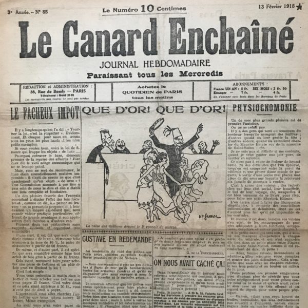 N° 85 du Canard Enchaîné -  13 Février 1918
