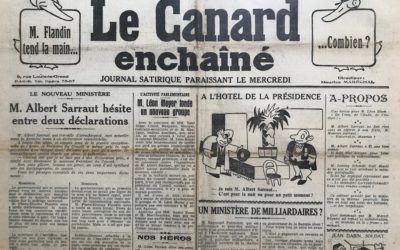 N° 905 du Canard Enchaîné –  1 Novembre 1933