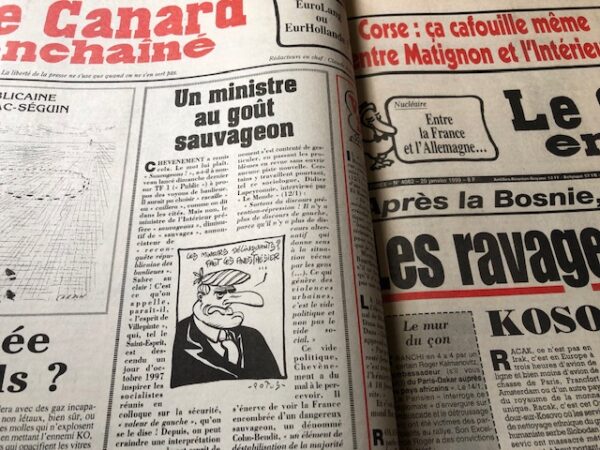 Année 1999 du Canard Enchaîné complète et brochée – Image 4