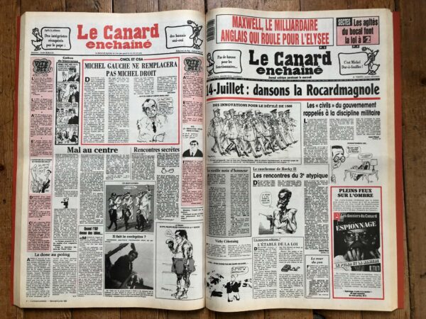 Année 1988 du Canard Enchaîné complète et brochée – Image 2