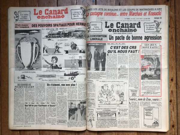 Année 1985 du Canard Enchaîné complète et brochée – Image 2