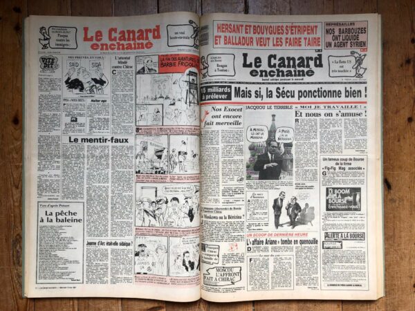 Année 1987 du Canard Enchaîné complète et brochée – Image 2