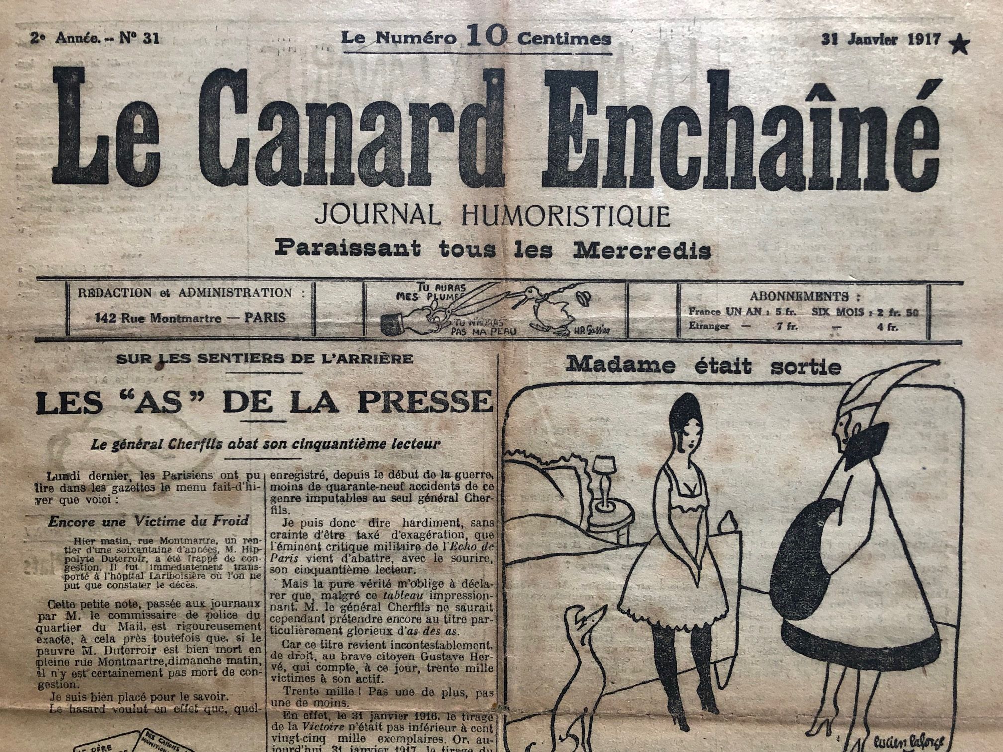 Couac ! | Acheter un Canard | Vente d'Anciens Journaux du Canard Enchaîné. Des Journaux Satiriques de Collection, Historiques & Authentiques de 1916 à 2004 ! | 31