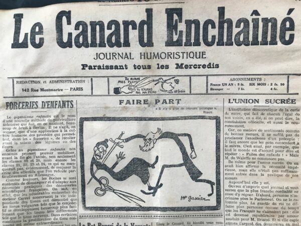N° 39 du Canard Enchaîné -  28 Mars 1917