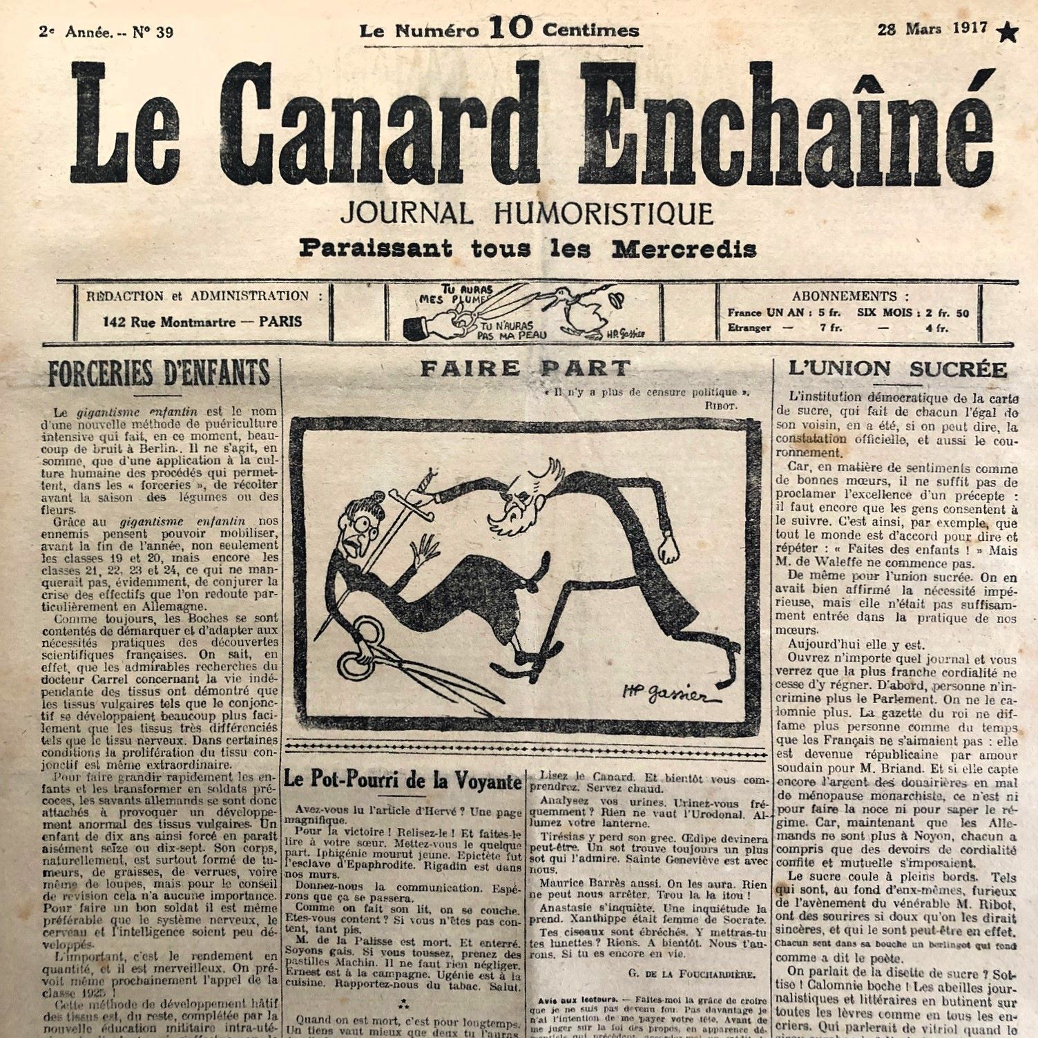 Couac ! | Acheter un Canard | Vente d'Anciens Journaux du Canard Enchaîné. Des Journaux Satiriques de Collection, Historiques & Authentiques de 1916 à 2005 ! | 39 2