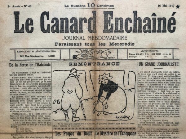N° 46 du Canard Enchaîné -  16 Mai 1917
