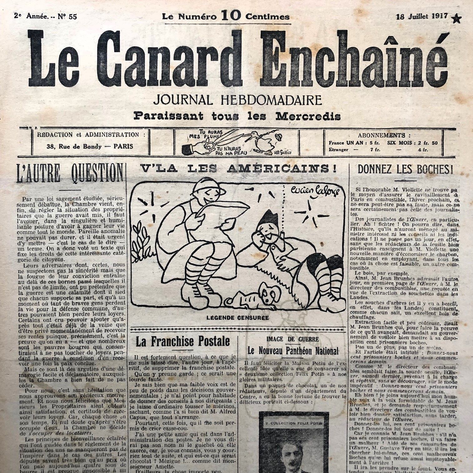 Couac ! | Acheter un Canard | Vente d'Anciens Journaux du Canard Enchaîné. Des Journaux Satiriques de Collection, Historiques & Authentiques de 1916 à 2005 ! | 55 2