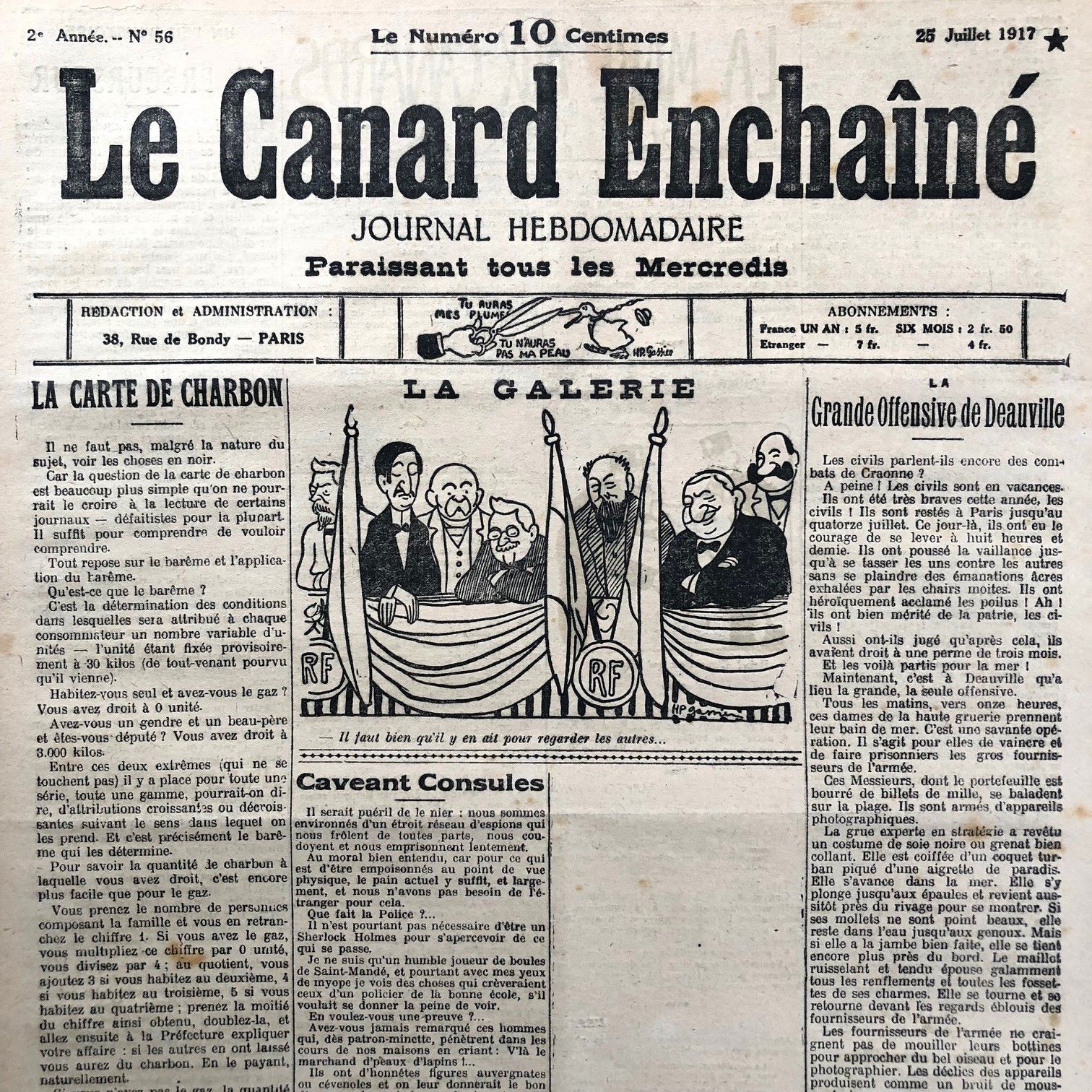Couac ! | Acheter un Canard | Vente d'Anciens Journaux du Canard Enchaîné. Des Journaux Satiriques de Collection, Historiques & Authentiques de 1916 à 2005 ! | 56