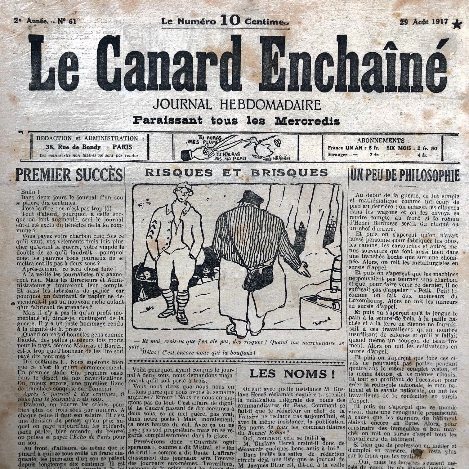Couac ! | Acheter un Canard | Vente d'Anciens Journaux du Canard Enchaîné. Des Journaux Satiriques de Collection, Historiques & Authentiques de 1916 à 2005 ! | 61 2