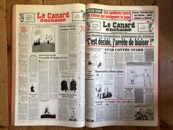 Année 1998 du Canard Enchaîné complète et brochée – Image 2
