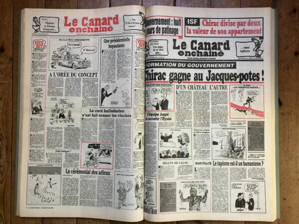 Année 1995 du Canard Enchaîné complète et brochée – Image 2