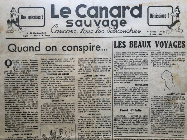 N° 31 du Canard Sauvage -  4 Juin 1944