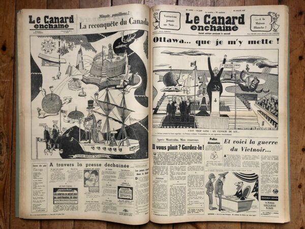 Année 1967 du Canard Enchaîné complète et brochée – Image 9