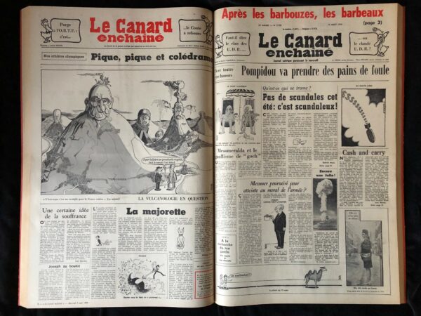 Année 1972 du Canard Enchaîné complète et brochée – Image 2