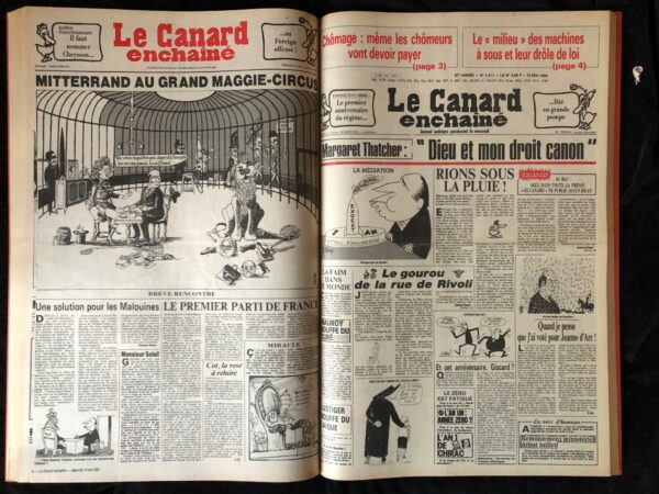 Année 1982 du Canard Enchaîné complète et brochée – Image 2