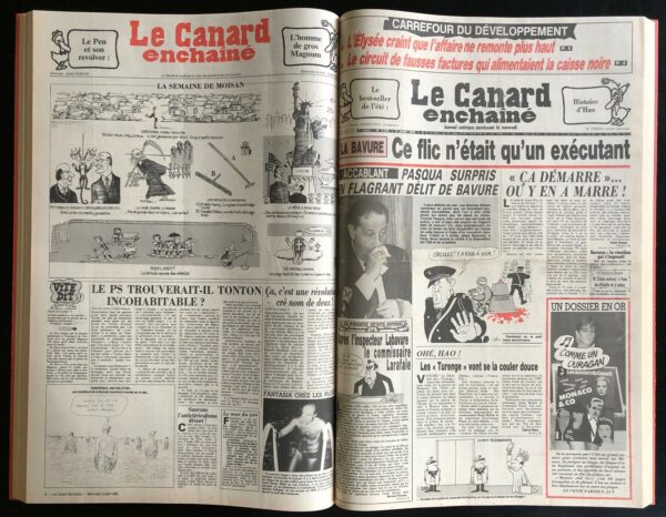Année 1986 du Canard Enchaîné complète et brochée – Image 2