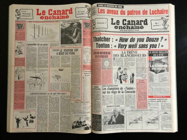 Année 1989 du Canard Enchaîné complète et brochée – Image 2