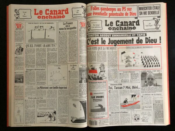Année 1992 du Canard Enchaîné complète et brochée – Image 2