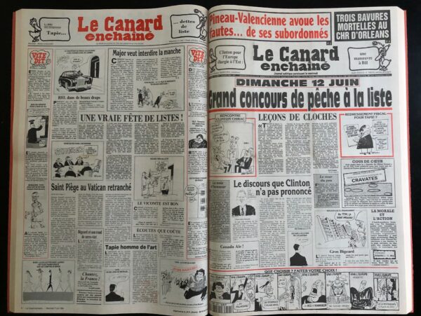 Année 1994 du Canard Enchaîné complète et brochée – Image 2