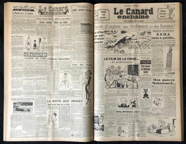 Année 1957 du Canard Enchaîné complète et brochée – Image 2