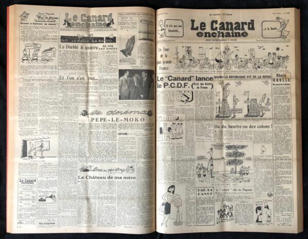Année 1958 du Canard Enchaîné complète et brochée – Image 2