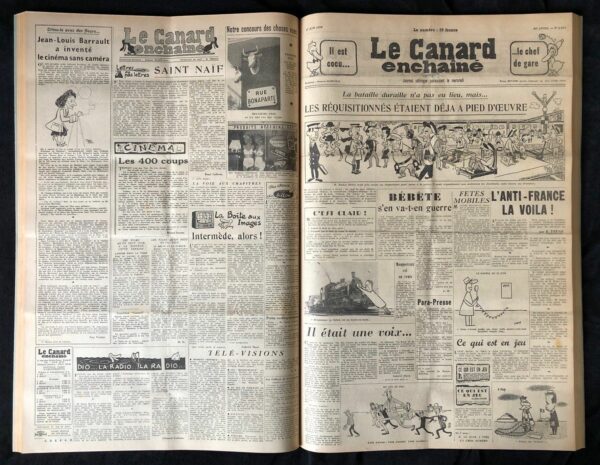 Année 1959 du Canard Enchaîné complète et brochée – Image 2