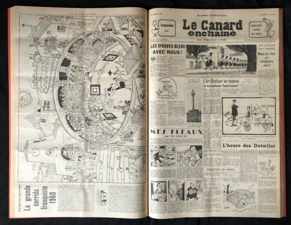 Année 1960 du Canard Enchaîné complète et brochée – Image 2