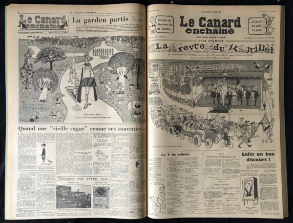Année 1961 du Canard Enchaîné complète et brochée – Image 2
