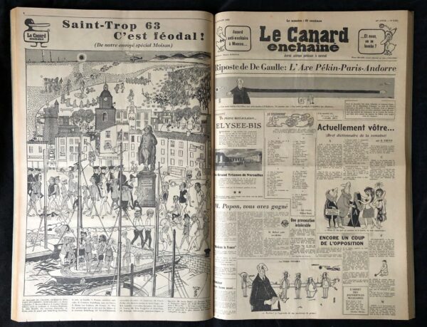 Année 1963 du Canard Enchaîné complète et brochée – Image 2