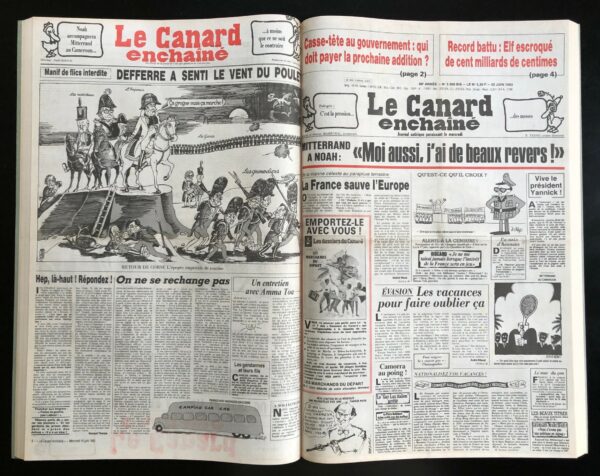 Année 1983 du Canard Enchaîné complète et brochée – Image 2
