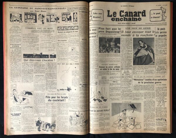 Année 1950 du Canard Enchaîné complète et brochée – Image 2