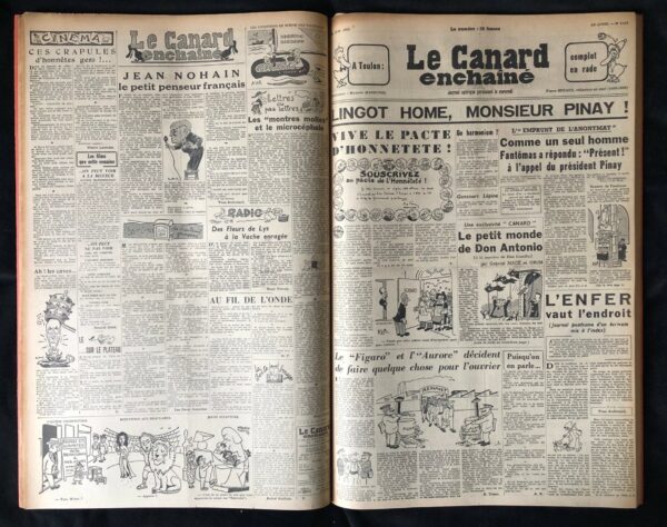 Année 1952 du Canard Enchaîné complète et brochée – Image 2