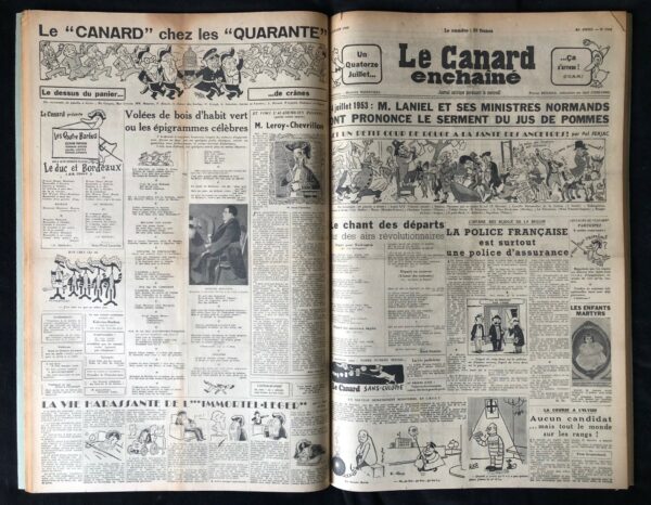 Année 1953 du Canard Enchaîné complète et brochée – Image 2