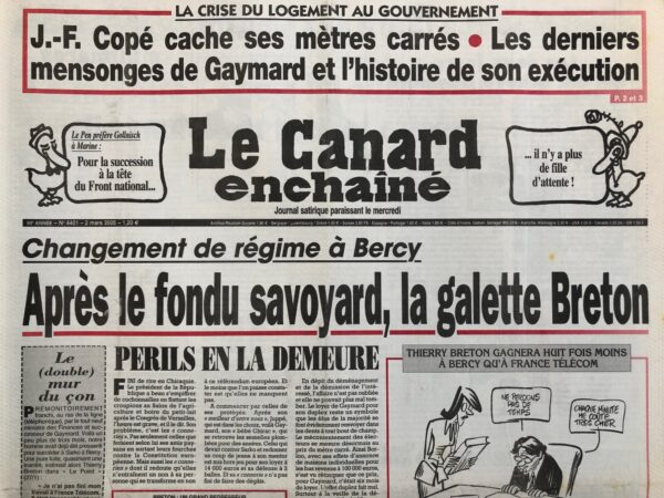 N° 4401 du Canard Enchaîné -  2 Mars 2005