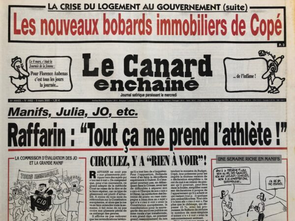 N° 4402 du Canard Enchaîné -  9 Mars 2005