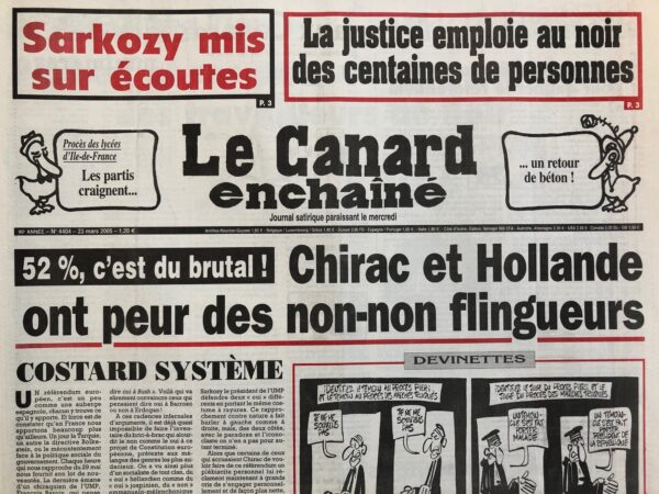 N° 4404 du Canard Enchaîné -  23 Mars 2005