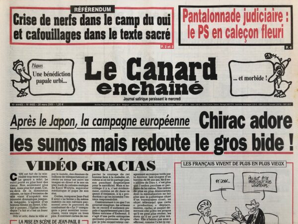 N° 4405 du Canard Enchaîné -  30 Mars 2005