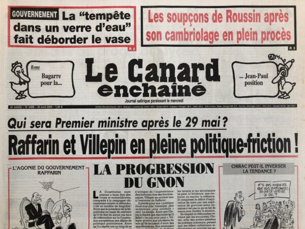 N° 4408 du Canard Enchaîné -  20 Avril 2005